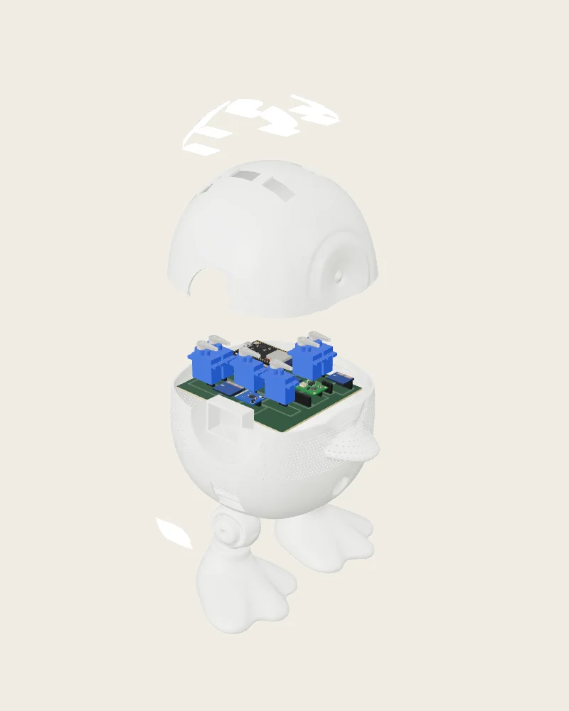 MicroDuck, exploded